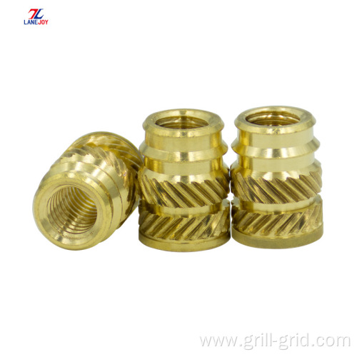 Fastener M4-M20knurled threaded insert brass nut